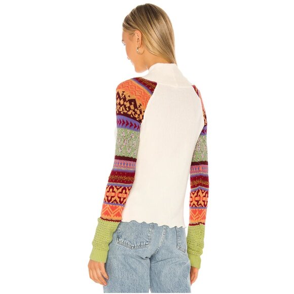 Free People Prism Fair Isle Boho Sweater - Picture 3 of 12